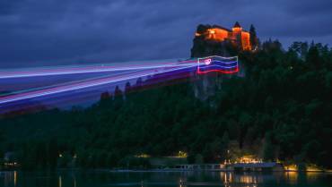 Laser projekcija na Bledu